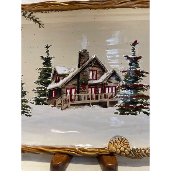 "Snow Valley" serving plate/plater by St. Nicholas Square - Picture 4 of 8